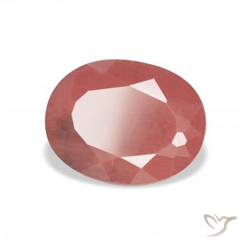 Labradorita andesina vermelho médio Natural 2.96ct, oval, Translúcido