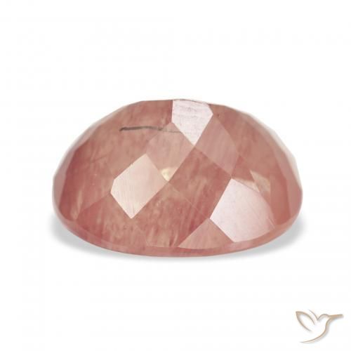Labradorita andesina Framboesa Rosa Natural 3.67ct, Almofada, Transparente