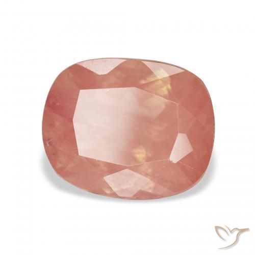 Labradorita andesina rosa médio Natural 3.13ct, Almofada, Transparente