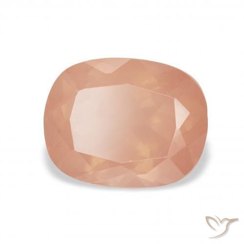 Labradorita andesina Laranja Avermelhado Claro Natural 2.28ct, Almofada, Transparente