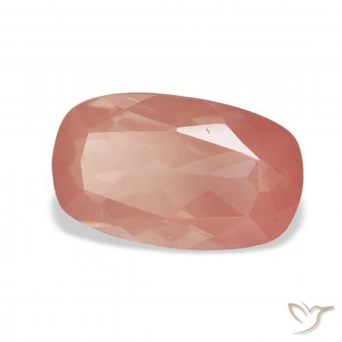 Labradorita andesina Framboesa Rosa Natural 3.22ct, Almofada, Transparente