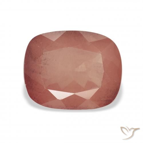 3.83ct Natural rosa médio Labradorita andesina, Almofada, Transparente