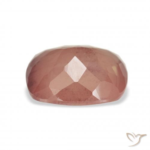 Labradorita andesina rosa médio Natural 3.83ct, Almofada, Transparente
