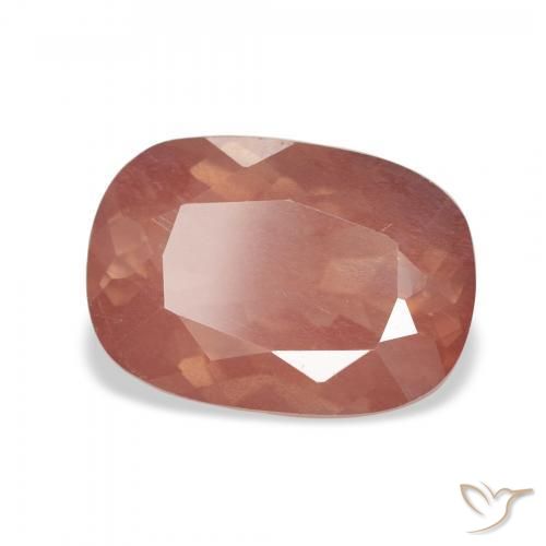 Labradorita andesina Framboesa Rosa Natural 2.89ct, Almofada, Transparente