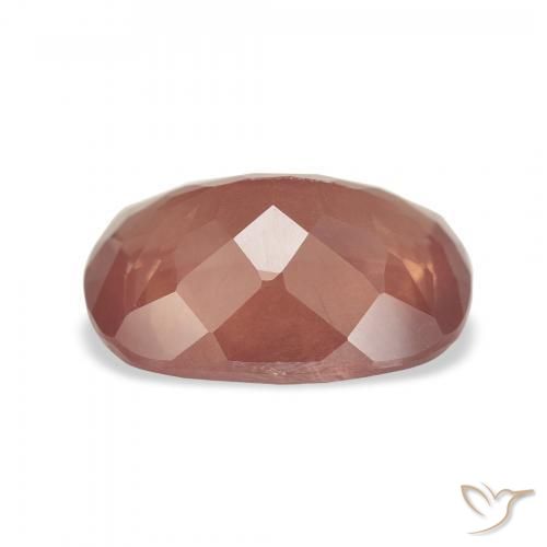 Labradorita andesina Framboesa Rosa Natural 2.89ct, Almofada, Transparente