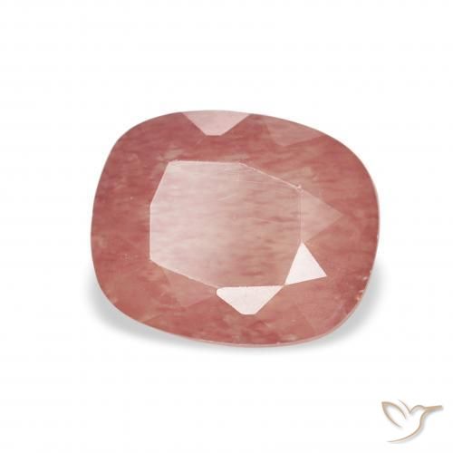 Labradorita andesina Framboesa Rosa Natural 1.33ct, Almofada, Transparente