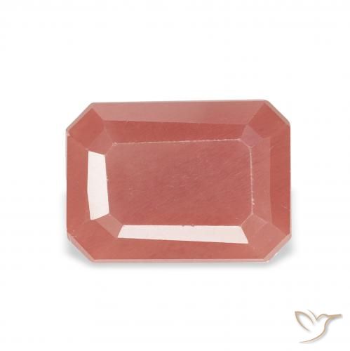 1.83ct Natural vermelho médio Labradorita andesina, Corte Esmeralda, Translúcido