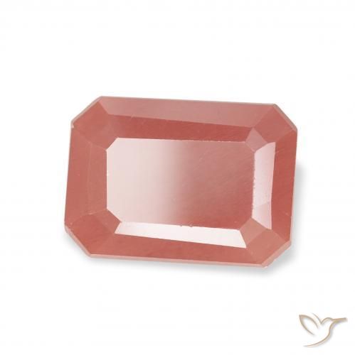 Labradorita andesina vermelho médio Natural 1.83ct, Corte Octógono / Esmeralda, Translúcido