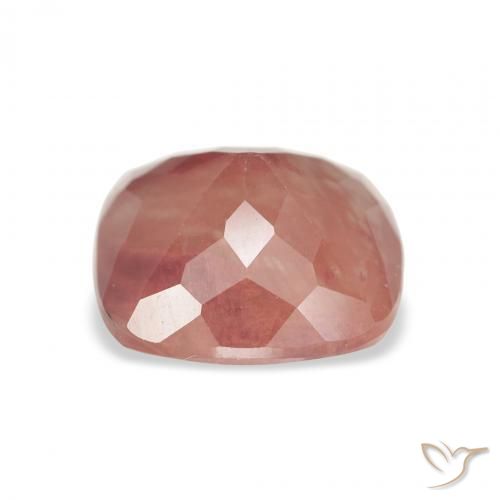Labradorita andesina vermelho médio Natural 2.88ct, Almofada, Translúcido