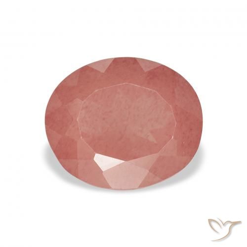 2.25ct Natural Laranja Avermelhado Pálido Labradorita andesina, oval, Translúcido