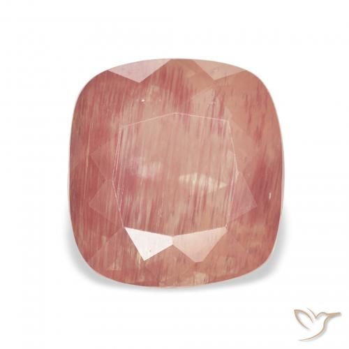 3.21ct Natural vermelho médio Labradorita andesina, Almofada, Transparente