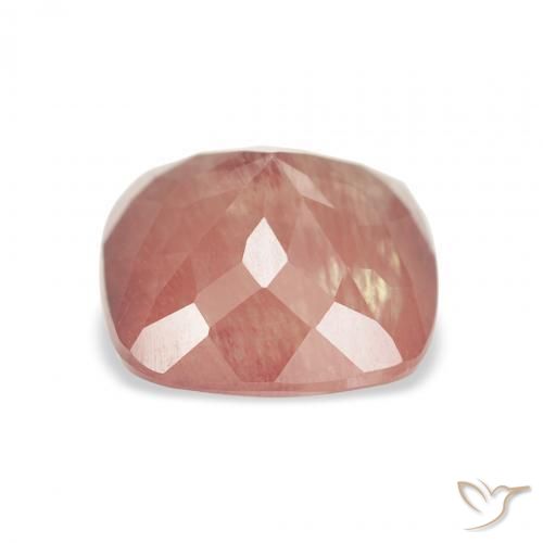 Labradorita andesina vermelho médio Natural 3.21ct, Almofada, Transparente