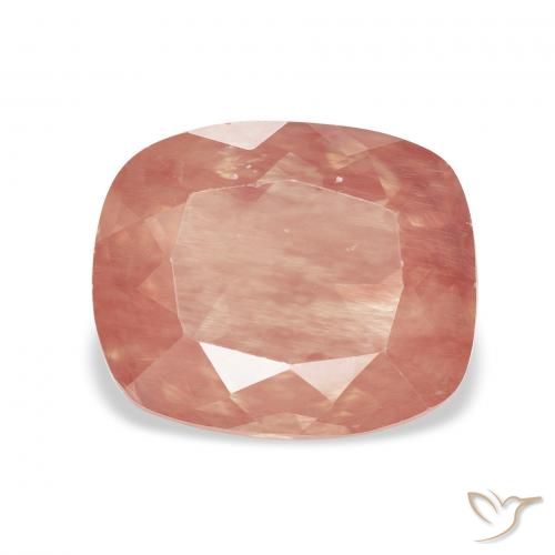 2.68ct Natural vermelho médio Labradorita andesina, Almofada, Transparente