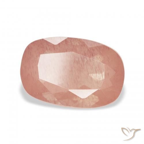 Labradorita andesina rosa médio Natural 2.58ct, Almofada, Transparente