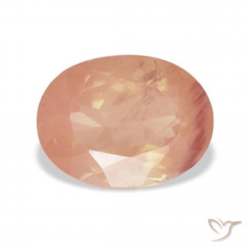 3.81ct Natural rosa médio Labradorita andesina, oval, Transparente