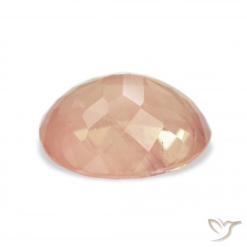 Labradorita andesina rosa médio Natural 3.81ct, oval, Transparente