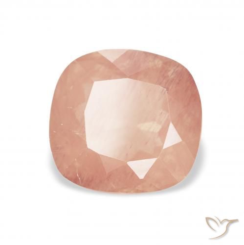 Labradorita andesina Rosa Alaranjado Claro Natural 2.35ct, Almofada, Transparente