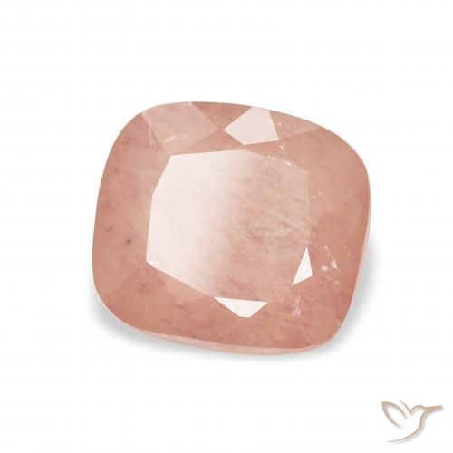 Labradorita andesina Luz rosa Natural 1.50ct, Almofada, Transparente