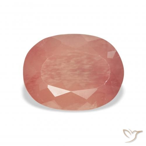3.47ct Natural rosa médio Labradorita andesina, oval, Transparente