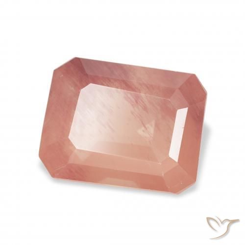 Labradorita andesina Toranja Rosa Natural 3.27ct, Corte Octógono / Esmeralda, Transparente