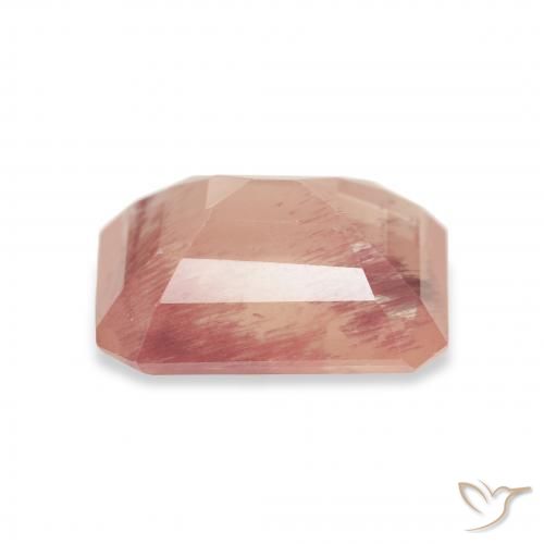 Labradorita andesina Toranja Rosa Natural 3.27ct, Corte Octógono / Esmeralda, Transparente