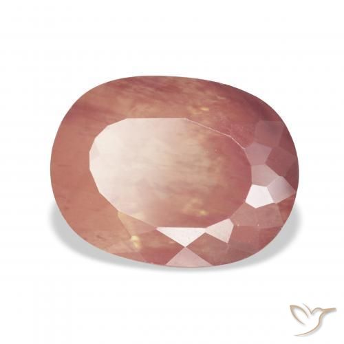 Labradorita andesina vermelho médio Natural 5.76ct, Almofada, Transparente