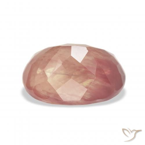 Labradorita andesina vermelho médio Natural 5.76ct, Almofada, Transparente