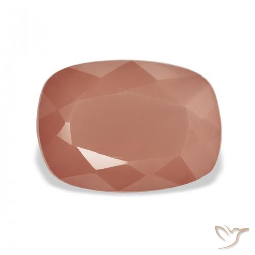 4.59ct Rosa Alaranjado Labradorita andesina, Almofada, Translúcido