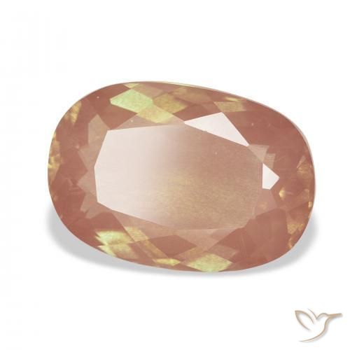 Labradorita andesina Cidra de Laranja Natural 4.90ct, Almofada, Transparente