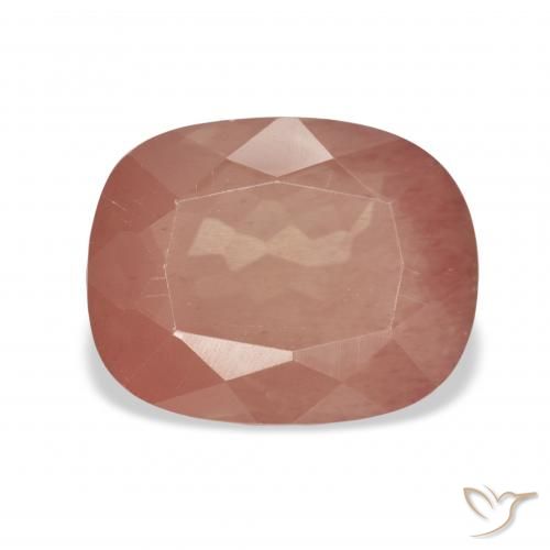 4.26ct Natural vermelho médio Labradorita andesina, Almofada, Transparente