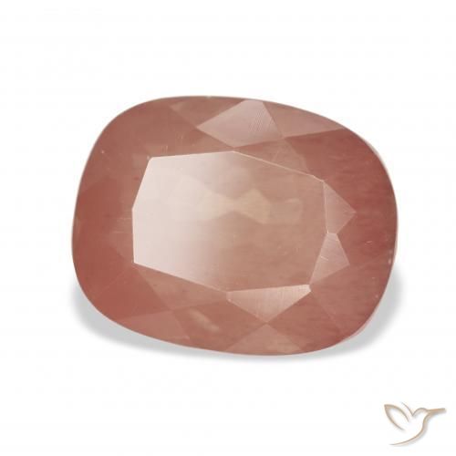 Labradorita andesina vermelho médio Natural 4.26ct, Almofada, Transparente
