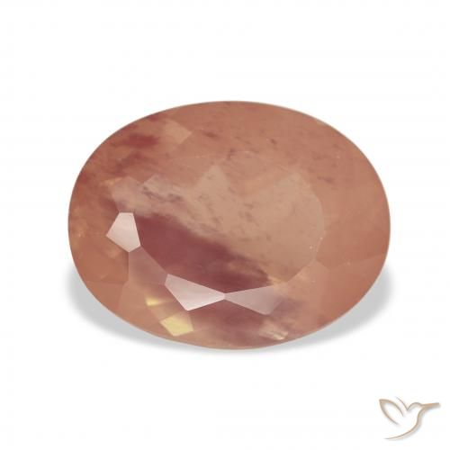 3.63ct Pêssego Profundo Labradorita andesina, oval, Transparente