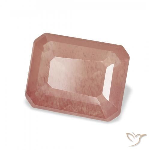 Labradorita andesina vermelho médio Natural 2.49ct, Corte Octógono / Esmeralda, Transparente