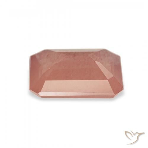 Labradorita andesina vermelho médio Natural 2.49ct, Corte Octógono / Esmeralda, Transparente