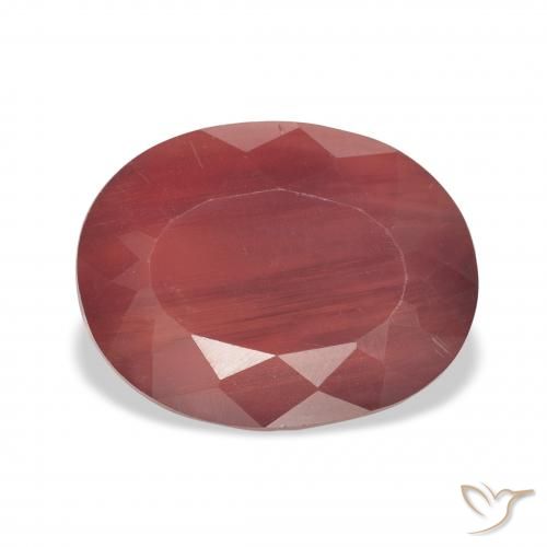 4.31ct Natural Vermelho escuro Labradorita andesina, oval, Translúcido