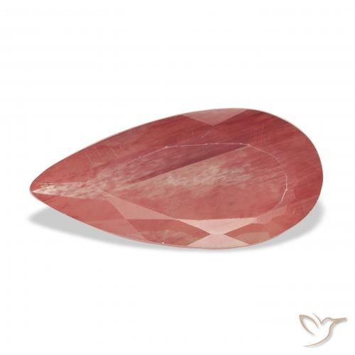 4.40ct Natural vermelho médio Labradorita andesina, Formato de pêra, Translúcido