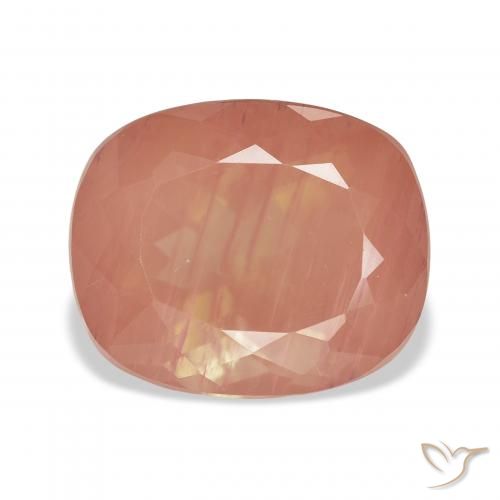 7.17ct laranja avermelhado Labradorita andesina, Almofada, Transparente