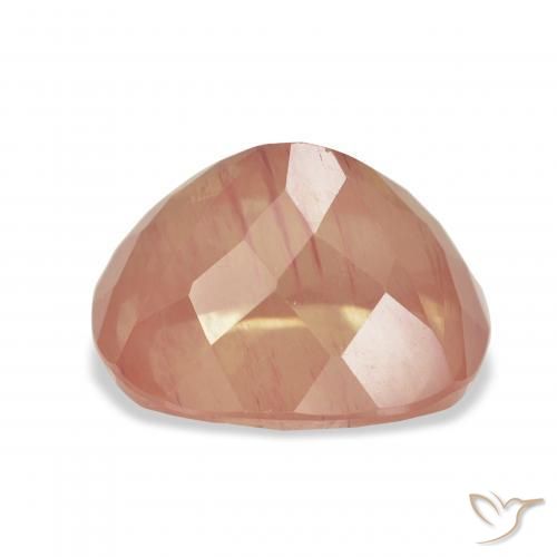 Labradorita andesina laranja avermelhado Natural 7.17ct, Almofada, Transparente