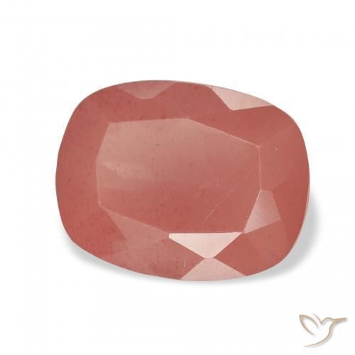 Labradorita andesina vermelho médio Natural 3.34ct, Almofada, Transparente