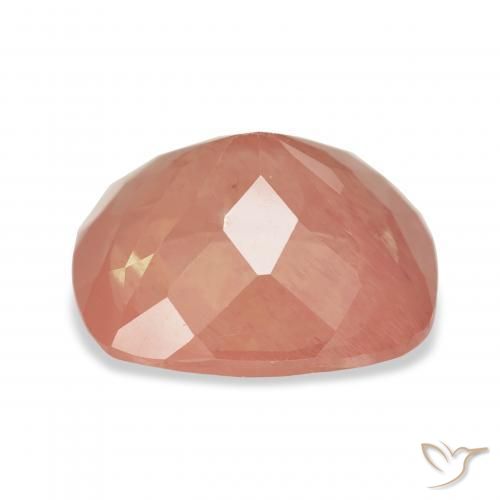Labradorita andesina laranja avermelhado Natural 7.54ct, Almofada, Transparente