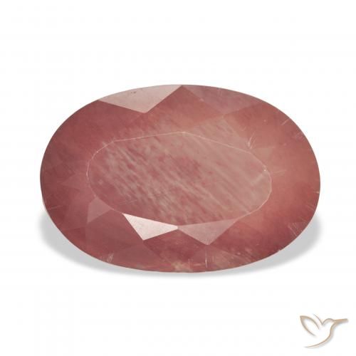 5.54ct Sangue vermelho Labradorita andesina, oval, Transparente