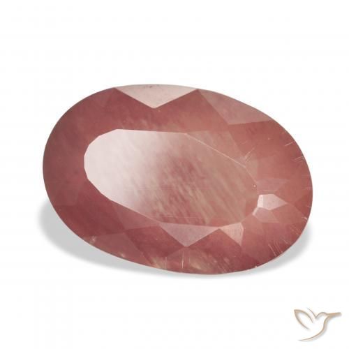 Labradorita andesina Sangue vermelho Natural 5.54ct, oval, Transparente