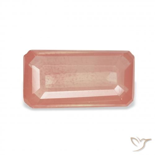 2.92ct Rosa Alaranjado Labradorita andesina, Corte Esmeralda, Transparente