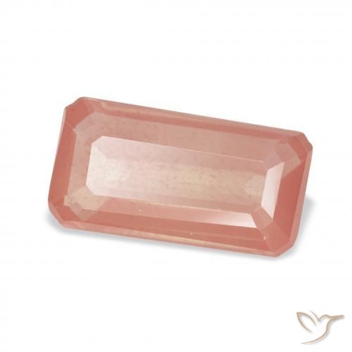Labradorita andesina Rosa Alaranjado Natural 2.92ct, Corte Octógono / Esmeralda, Transparente