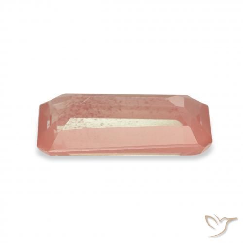 Labradorita andesina Rosa Alaranjado Natural 2.92ct, Corte Octógono / Esmeralda, Transparente