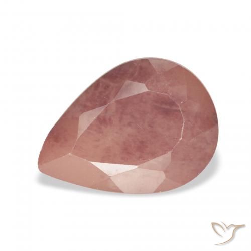 2.87ct Luz rosa Labradorita andesina, Formato de pêra, Translúcido