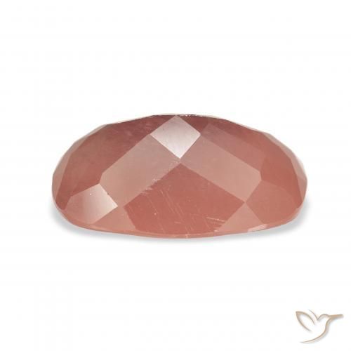 Labradorita andesina Framboesa Rosa Natural 4.45ct, Almofada, Translúcido