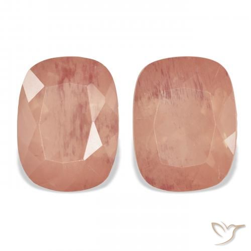 6.36ctw Toranja Rosa Labradorita andesina, Almofada, Transparente