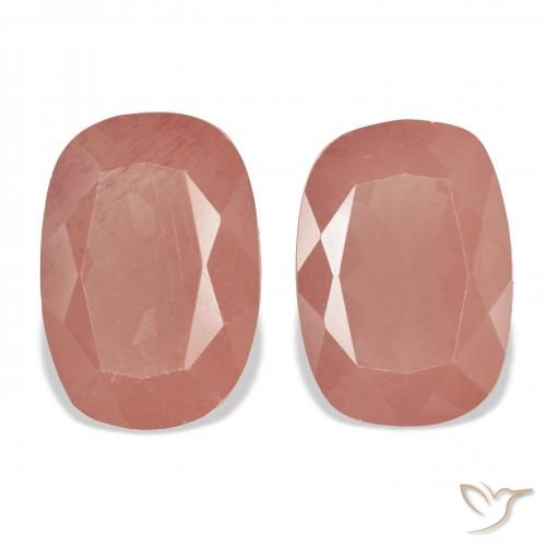 7.04ctw Natural rosa médio Labradorita andesina, Almofada, Transparente