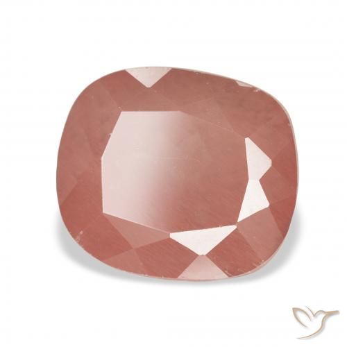 Labradorita andesina rosa médio Natural 4.48ct, Almofada, Transparente